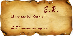 Ehrenwald René névjegykártya
