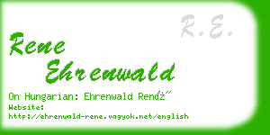 rene ehrenwald business card
